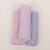 Striped Colorful Turkish Cotton Peshtemal Towel: Dark Navy Blue / Beach Towel