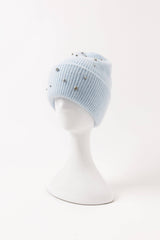 Blue Angora Crystal Beanie