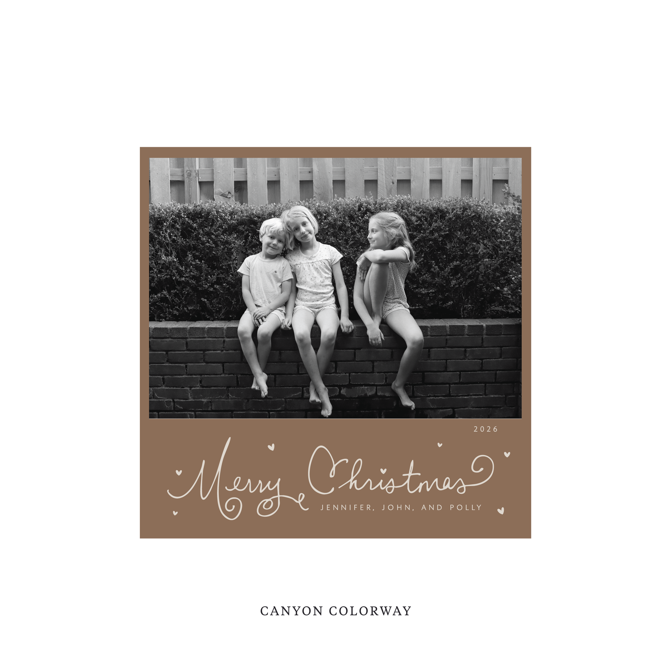 Sinclair Classic Flat Print Holiday Card, Square