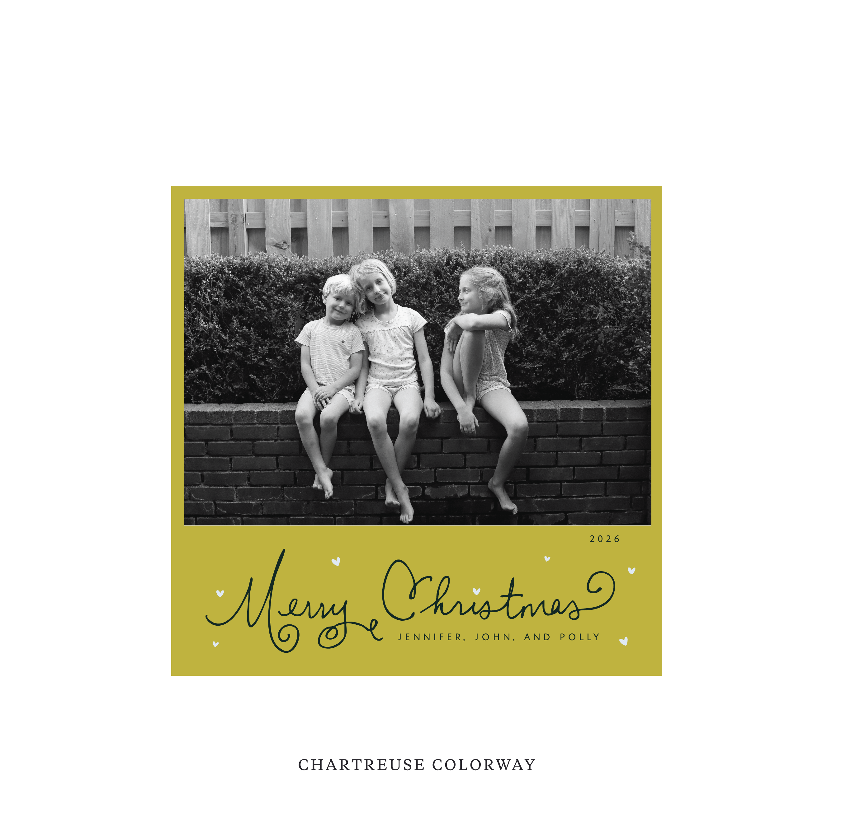 Sinclair Classic Flat Print Holiday Card, Square