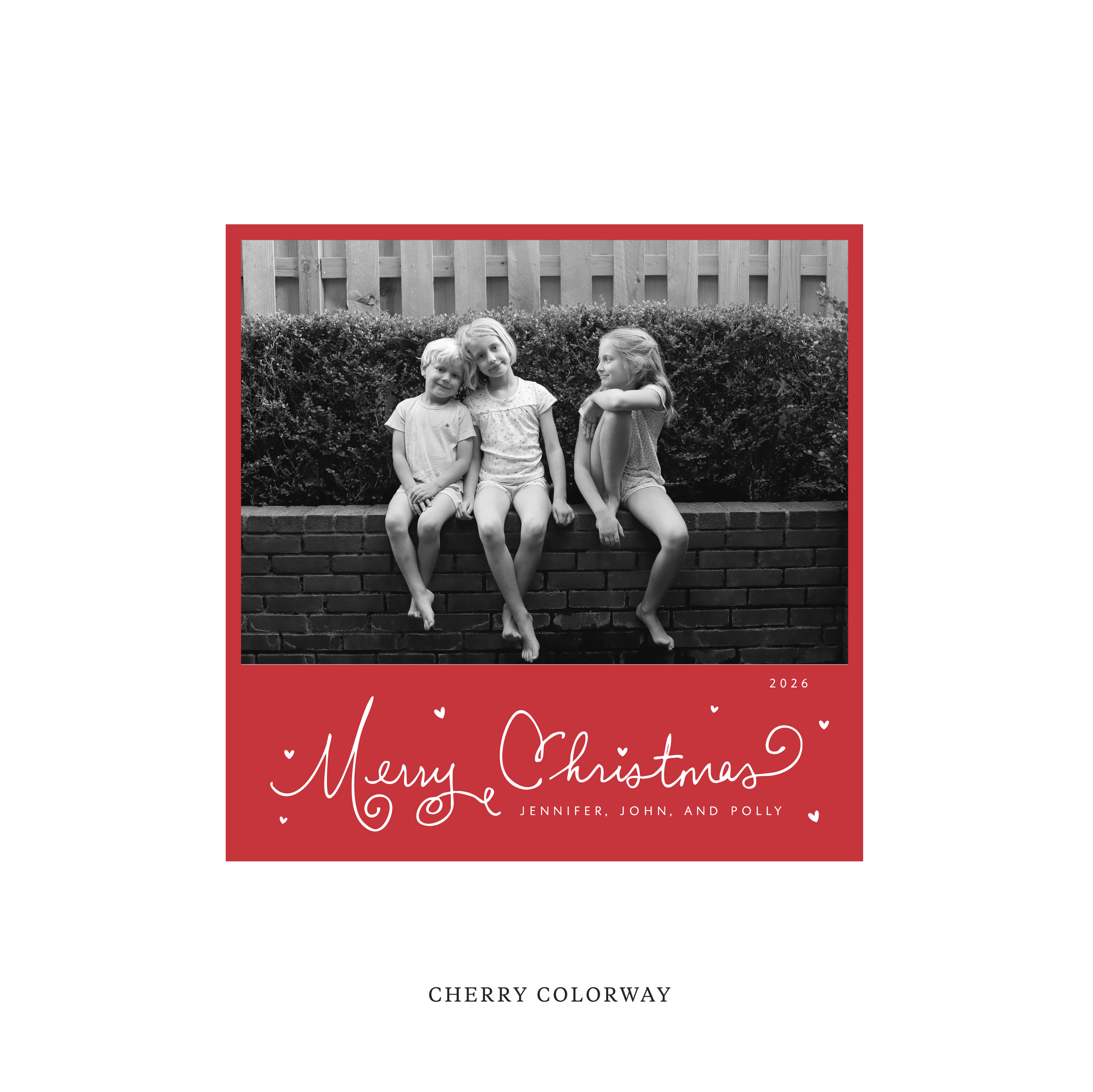 Sinclair Classic Flat Print Holiday Card, Square
