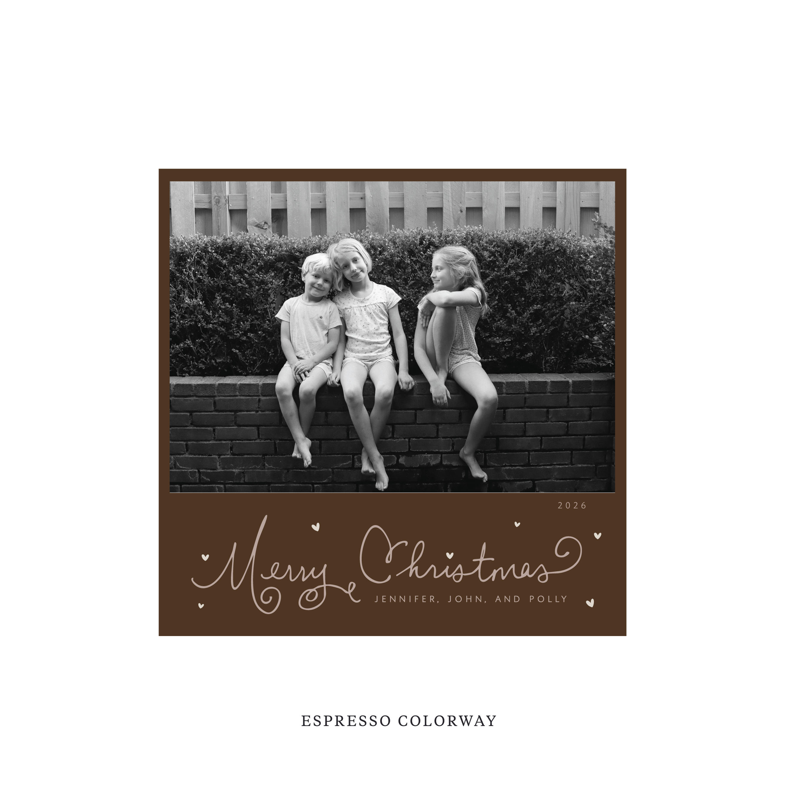 Sinclair Classic Flat Print Holiday Card, Square