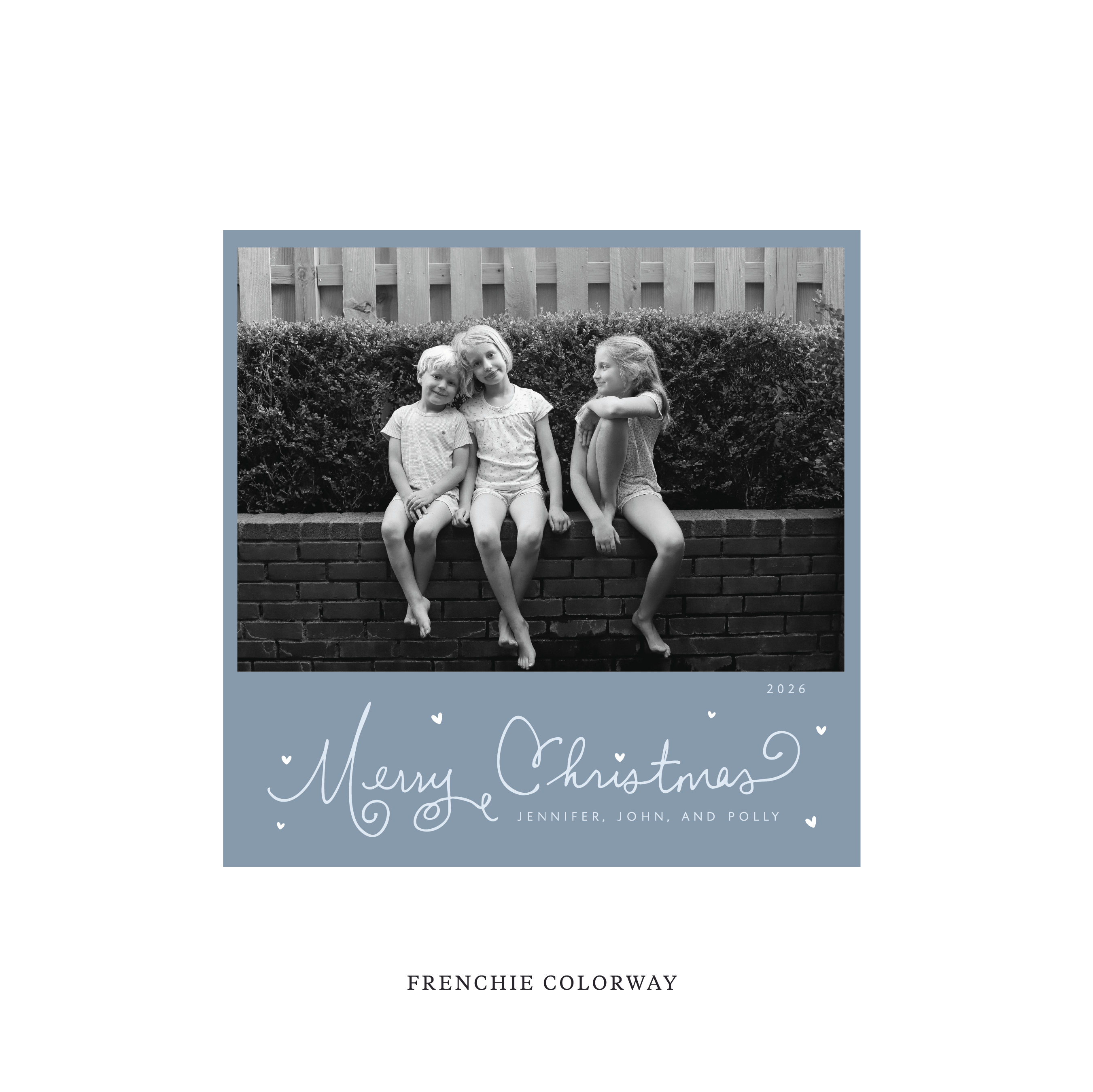 Sinclair Classic Flat Print Holiday Card, Square