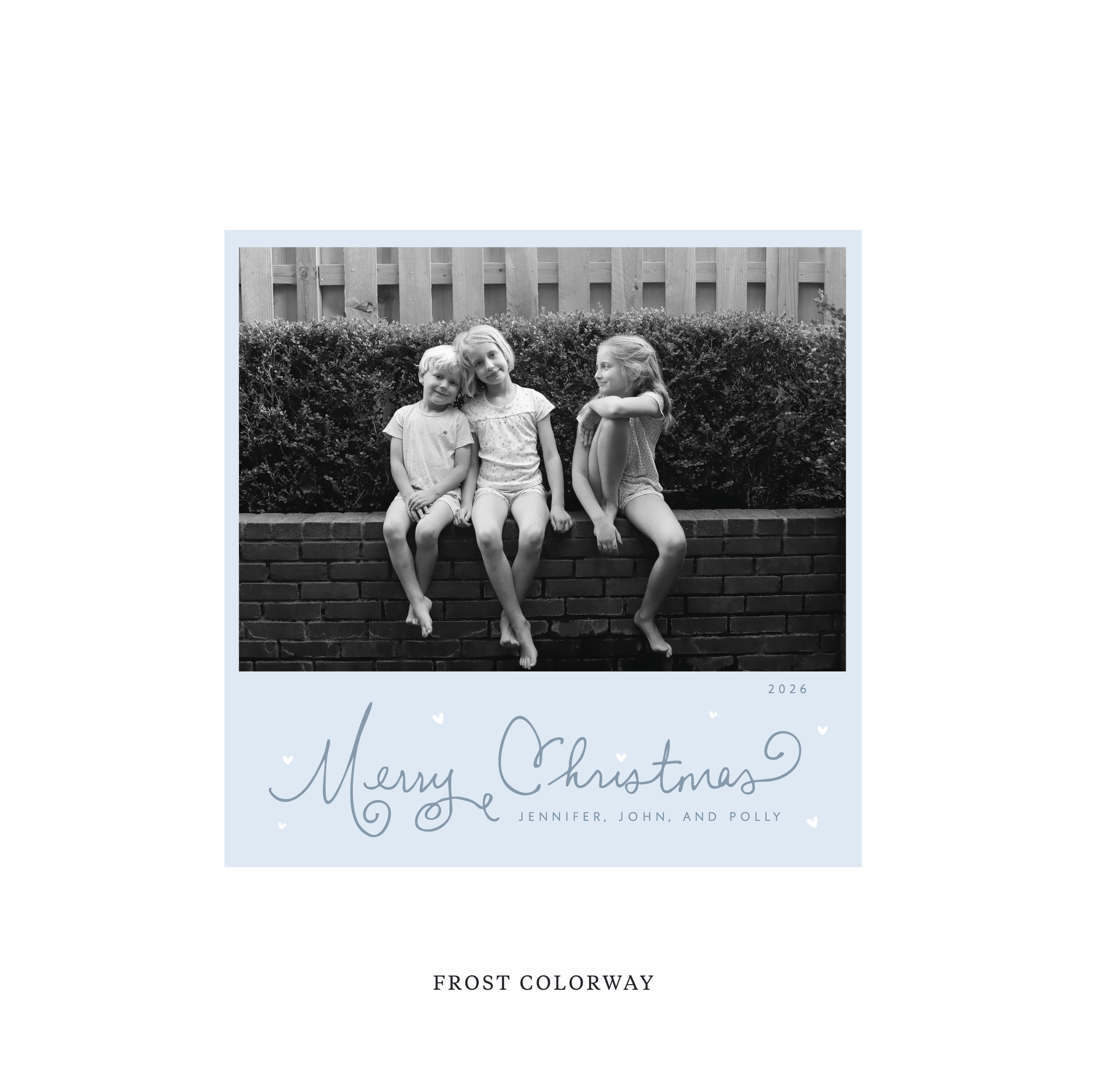 Sinclair Classic Flat Print Holiday Card, Square