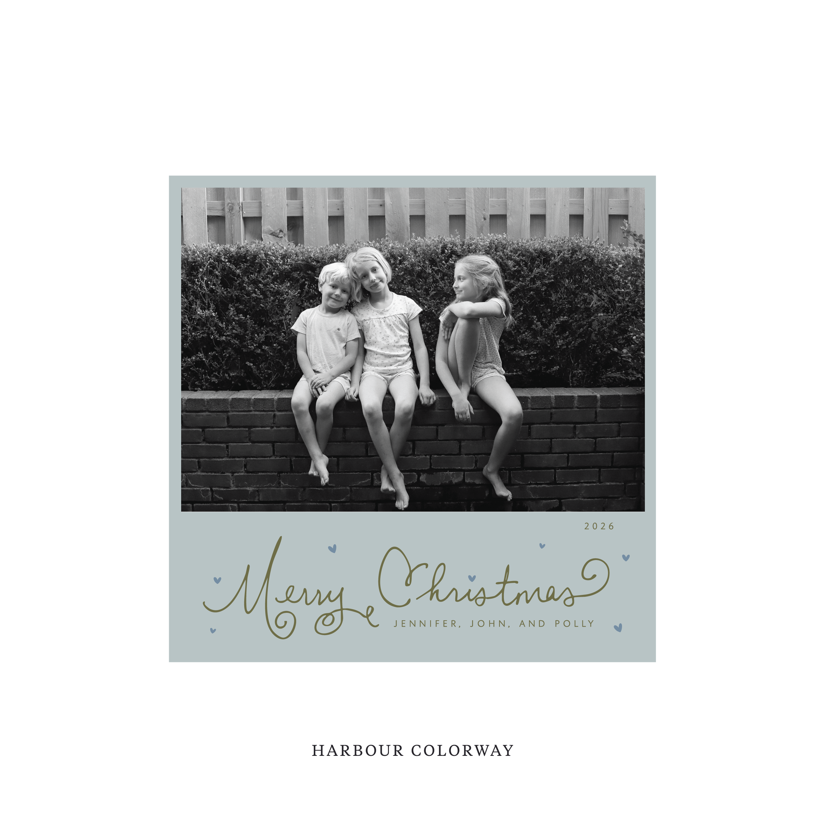 Sinclair Classic Flat Print Holiday Card, Square
