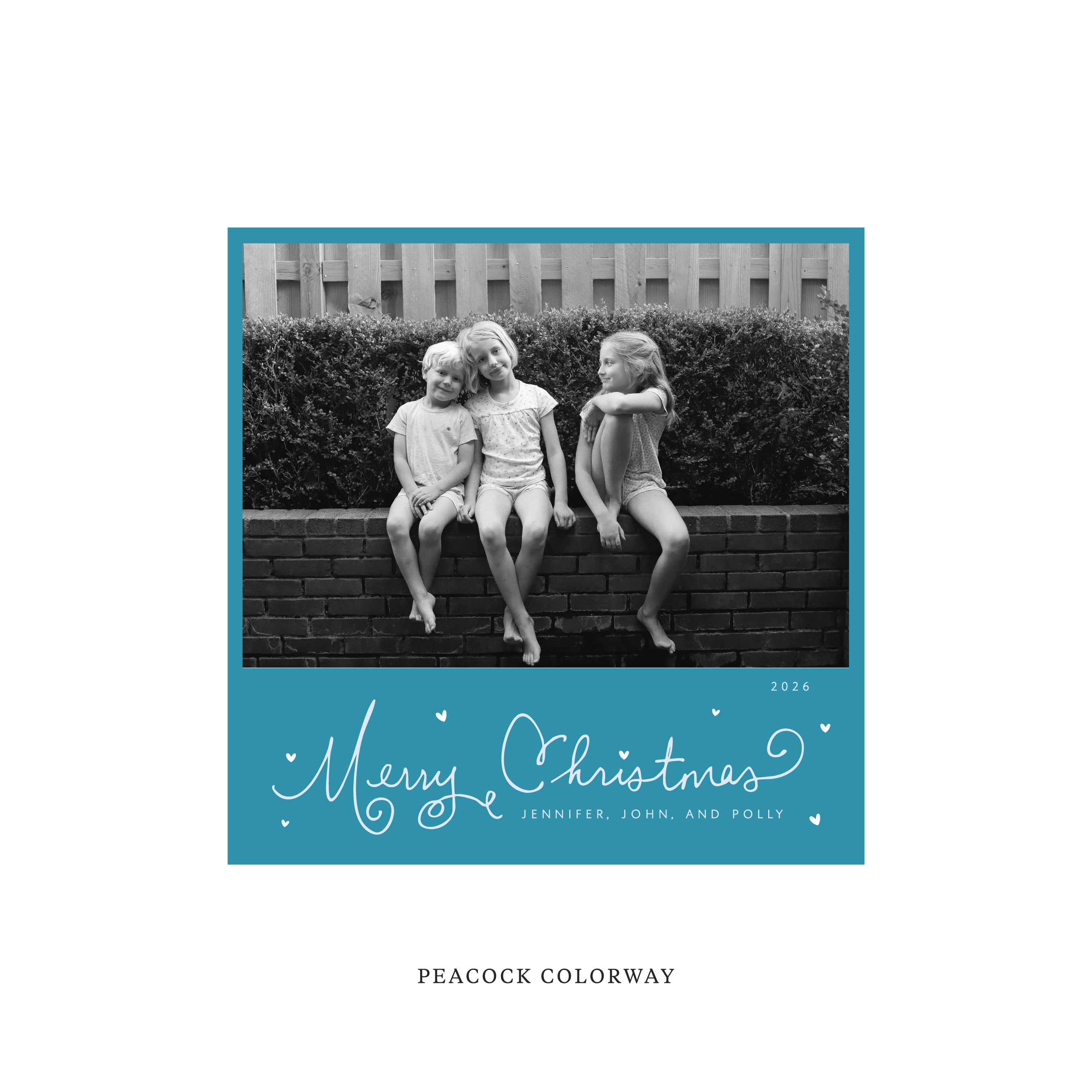 Sinclair Classic Flat Print Holiday Card, Square
