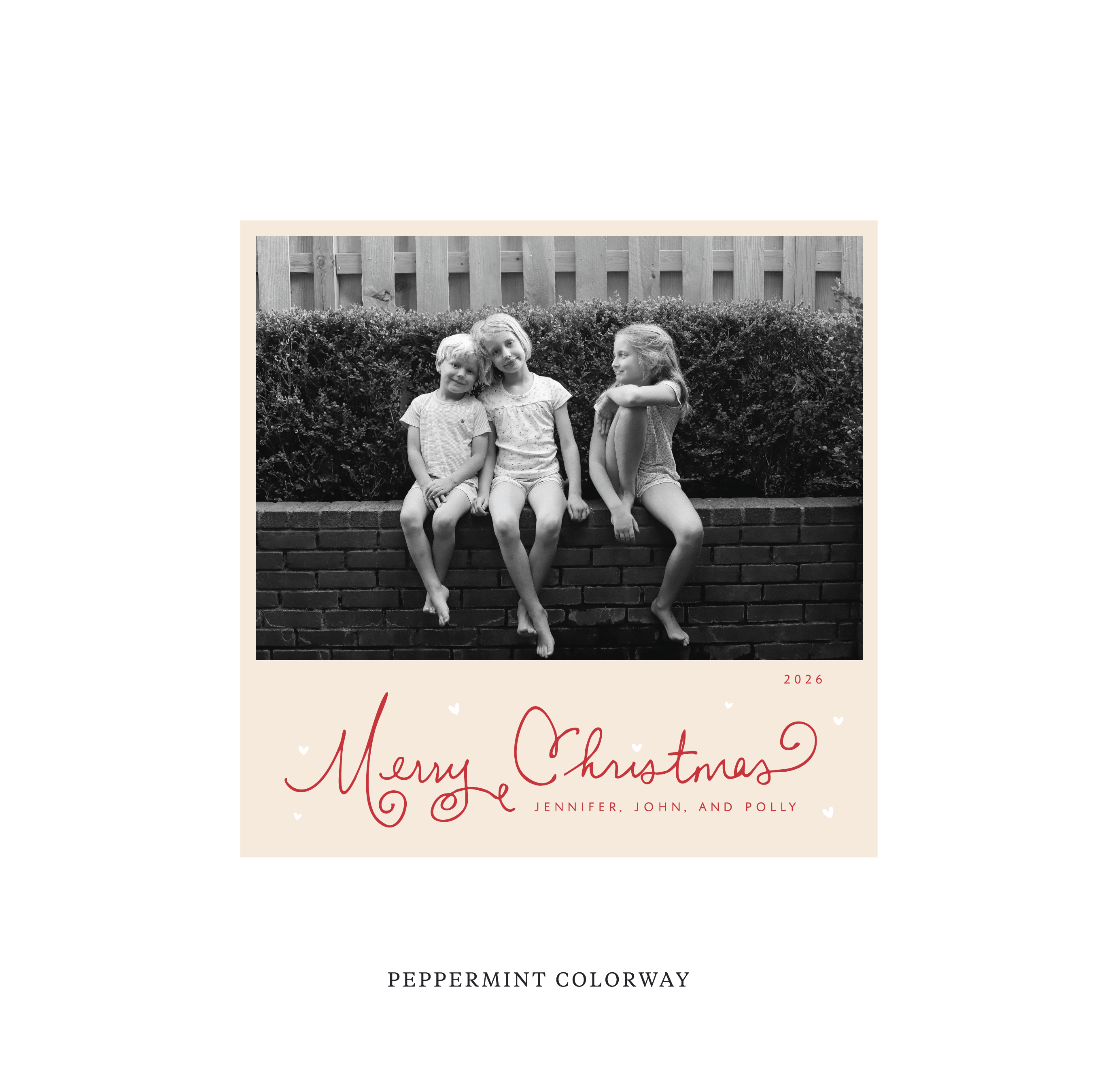 Sinclair Classic Flat Print Holiday Card, Square