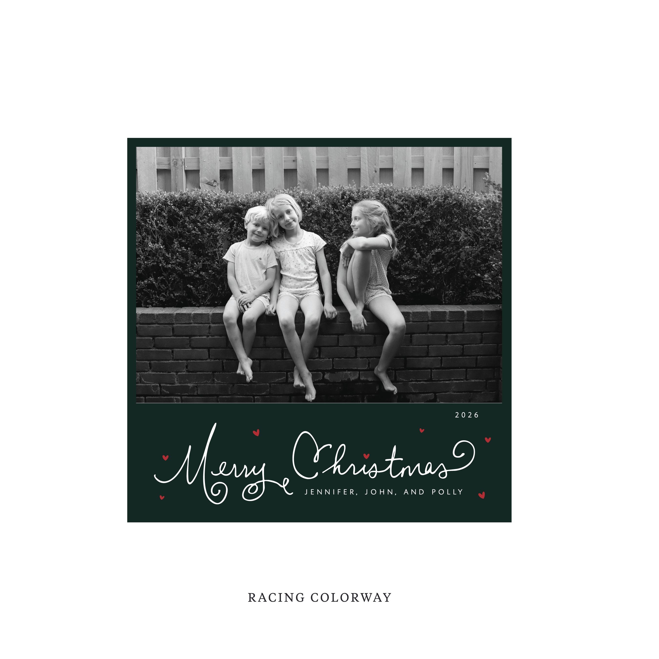 Sinclair Classic Flat Print Holiday Card, Square