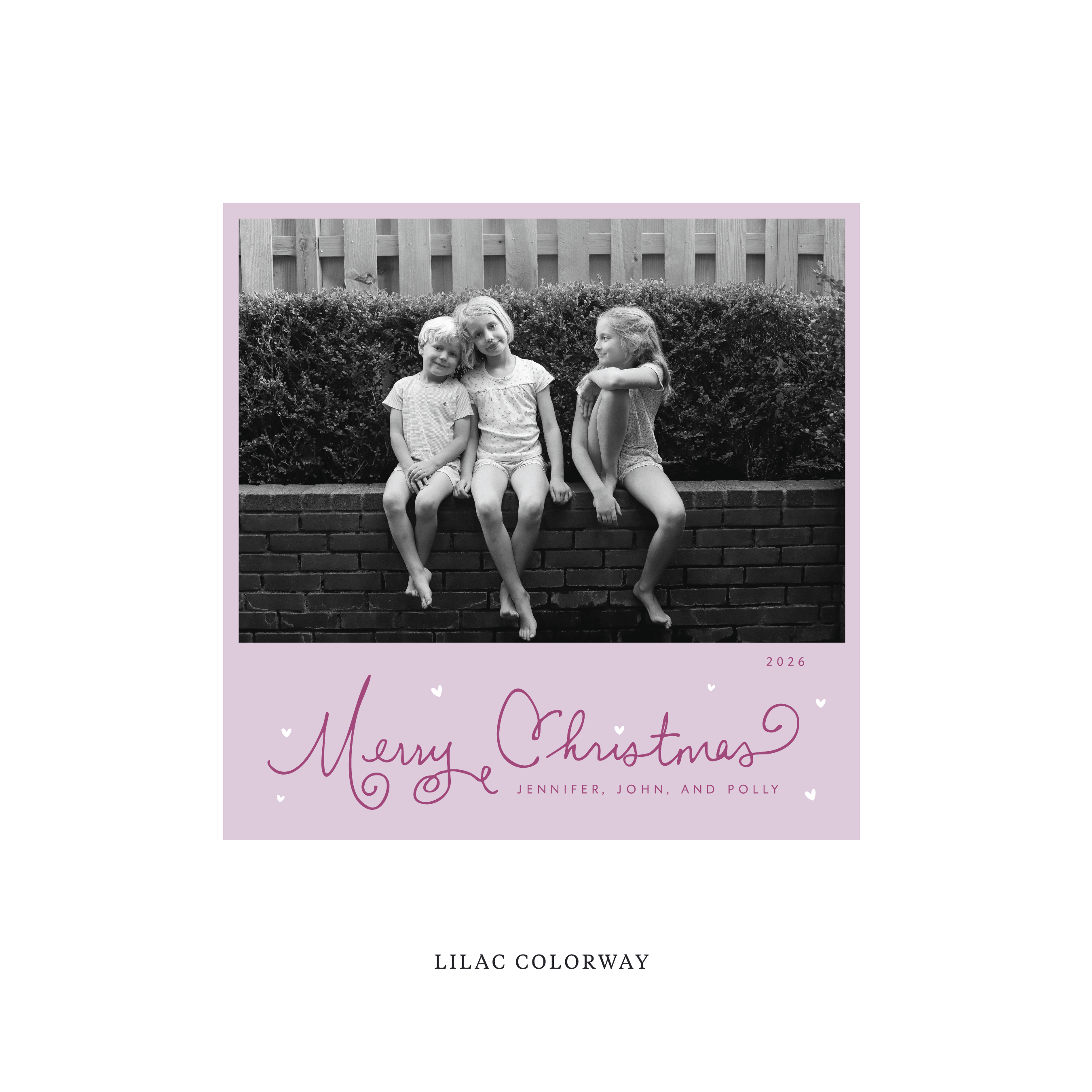 Sinclair Classic Flat Print Holiday Card, Square
