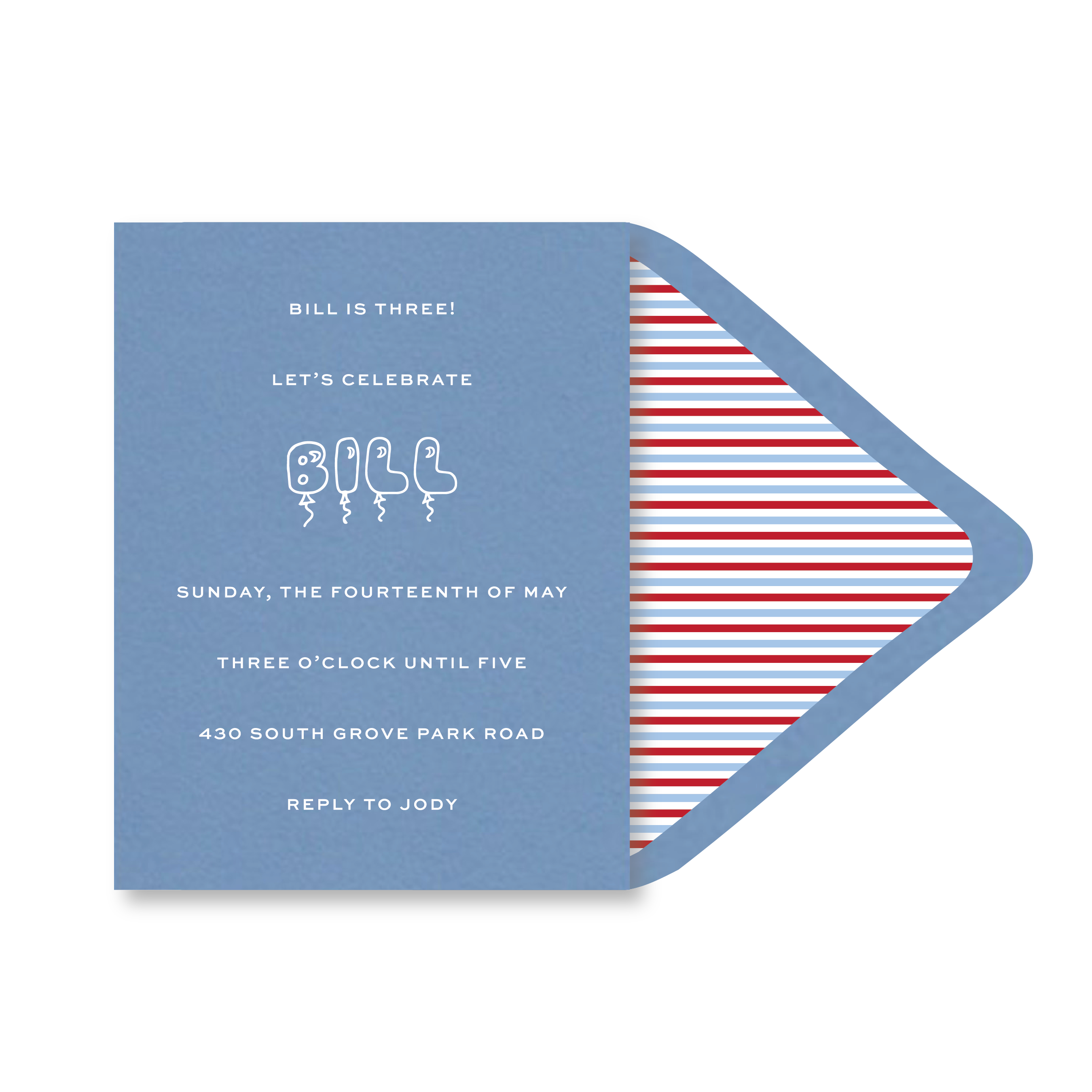 Bill Birthday Invitation
