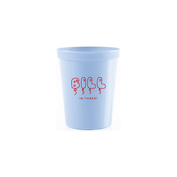 Bill Birthday Blue Cups