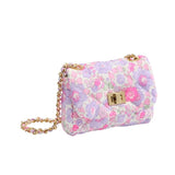 Girls Quilted Flap Mini Bag in Liberty Betsy