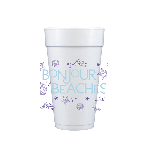 Bonjour Foam Cups – 10 Pack (20 oz)