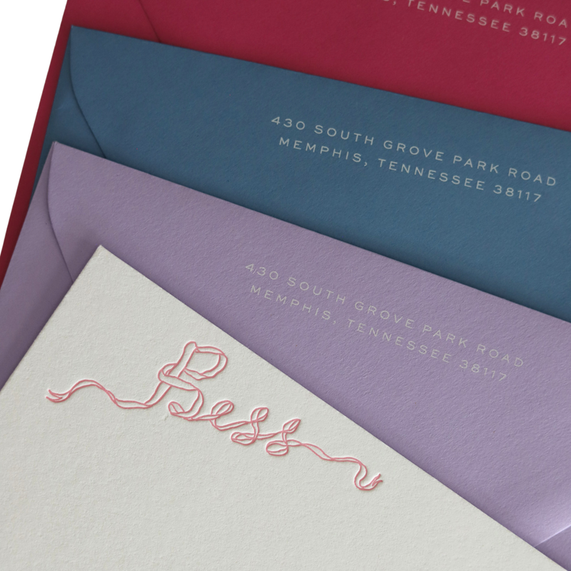 TTT Calligraphy Letterpress Stationery