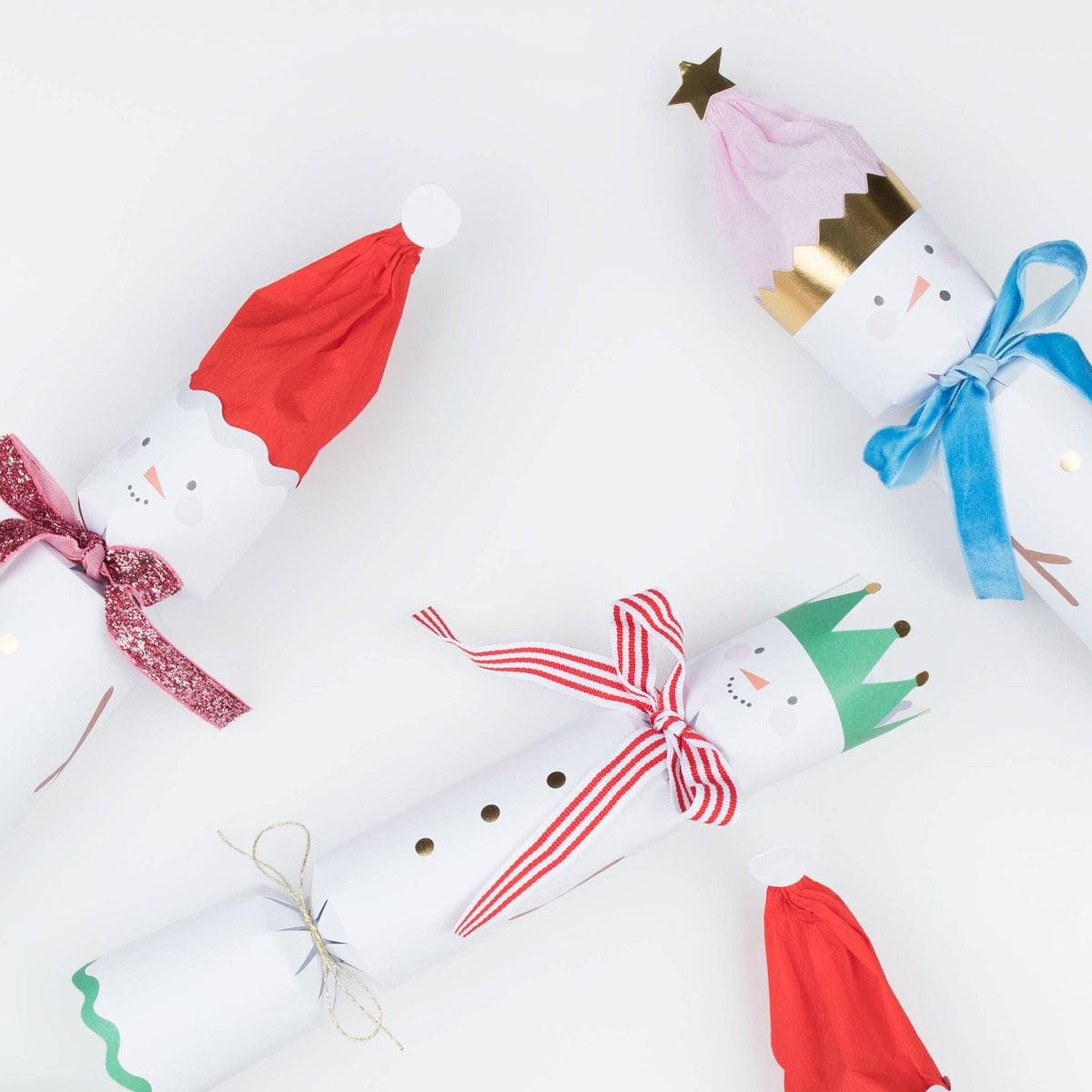 Snowman Christmas Crackers, Set of 6