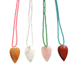 Stone Heart Necklace 18"