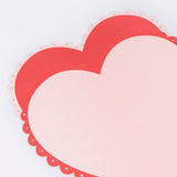 Scalloped Heart Paper Placemats
