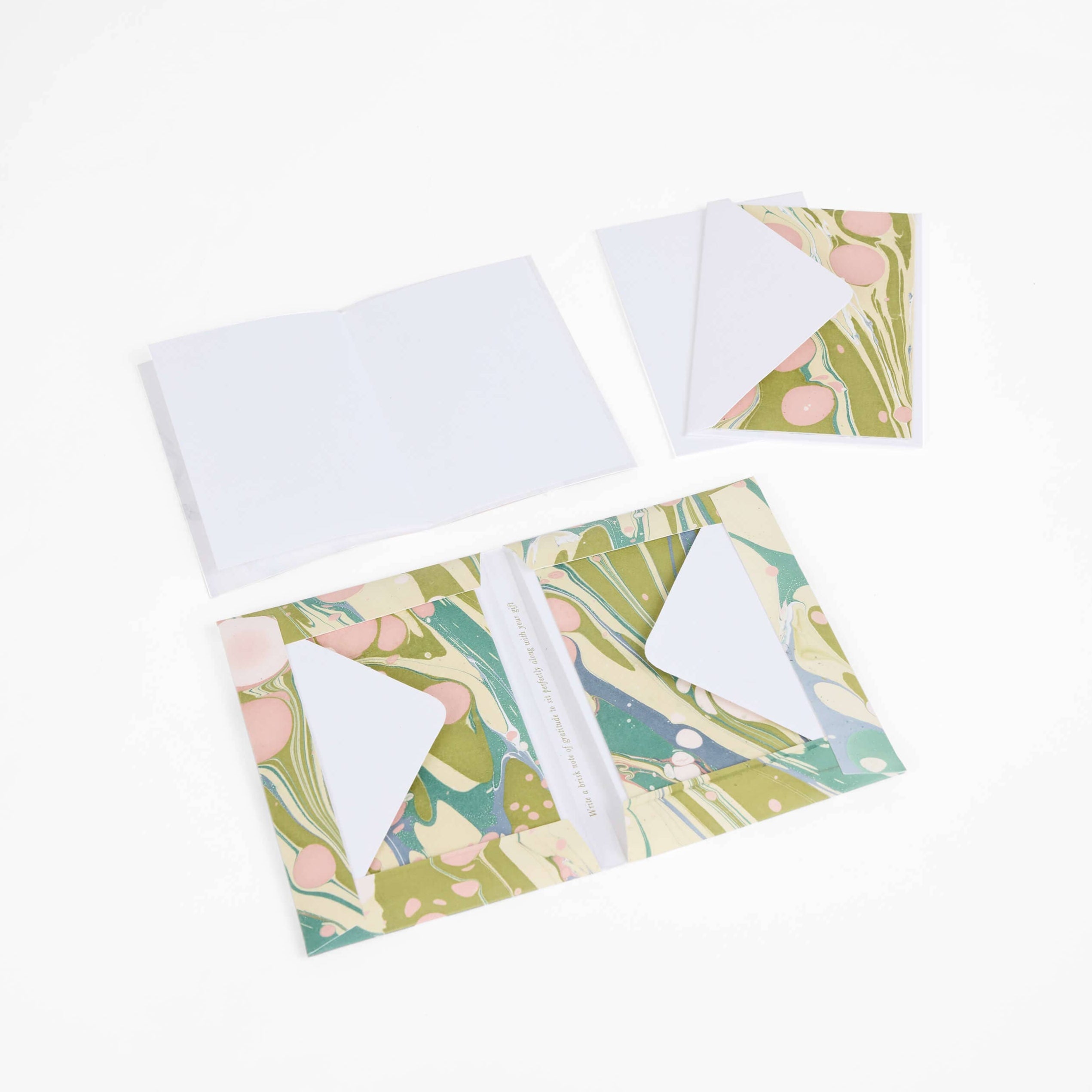 Marbled Greeting Card Set - Moss Bubble