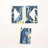 Marbled Greeting Card Set - Indigo