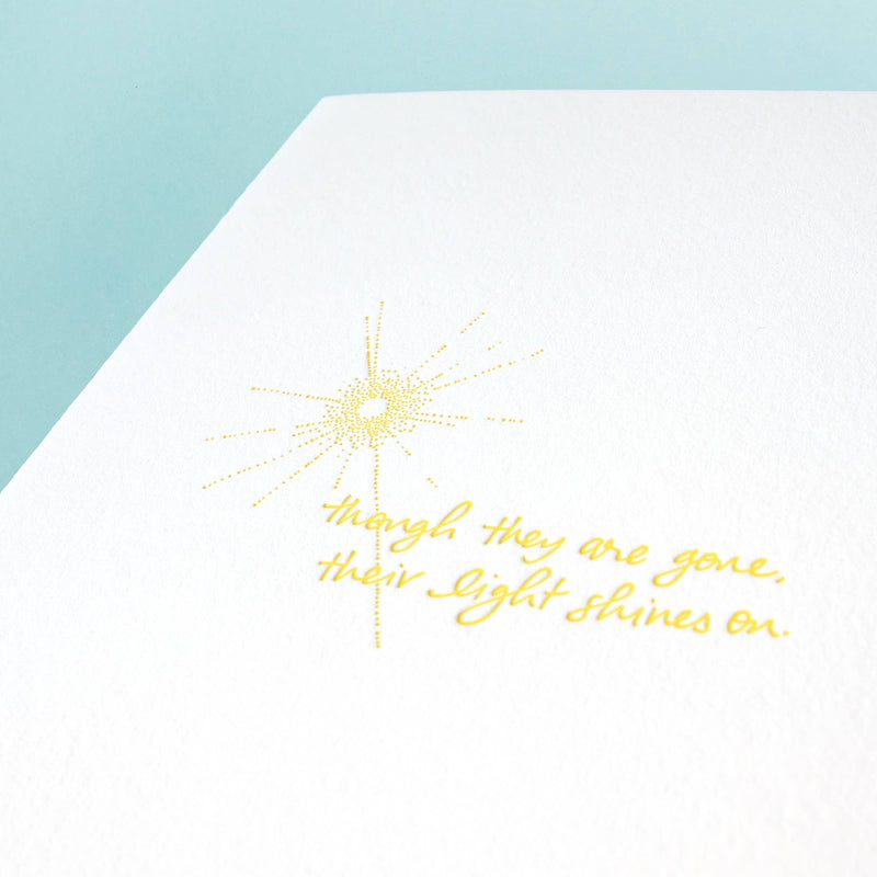 Light Shines On Letterpress Greeting Card