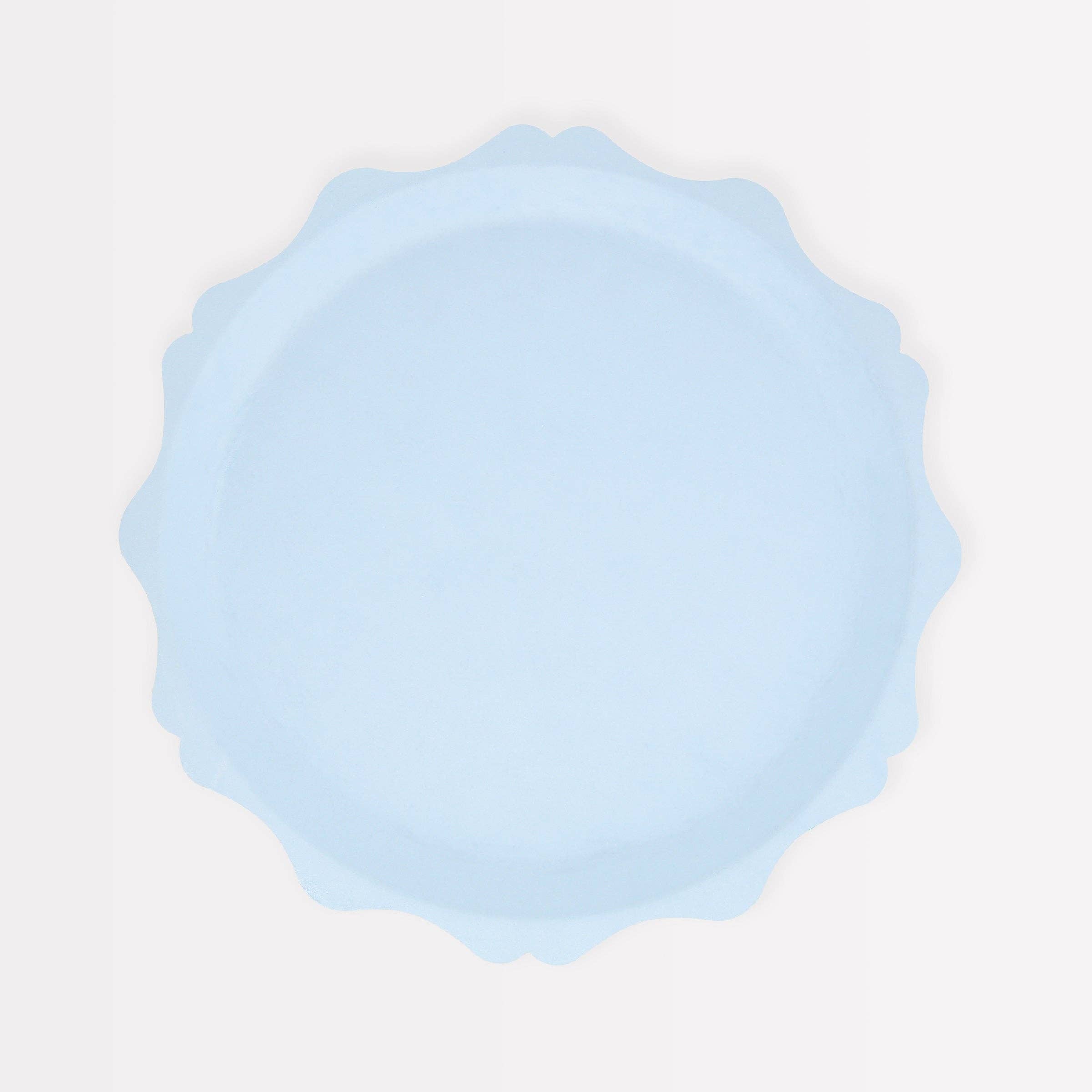 Pretty Edge Blue Paper Plates