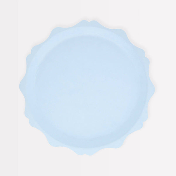 Pretty Edge Blue Paper Plates