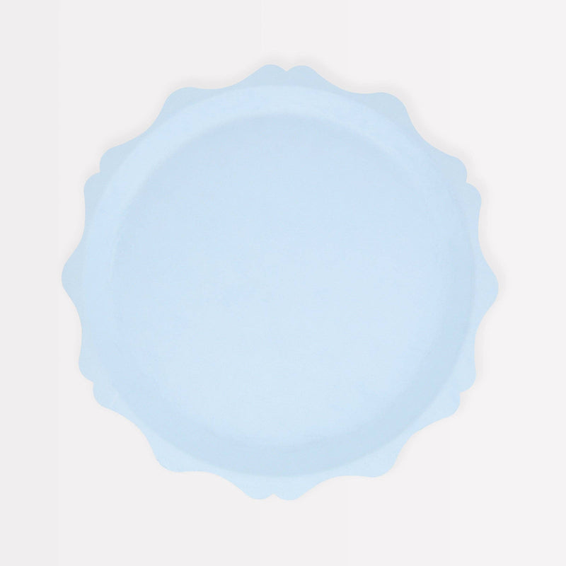 Pretty Edge Blue Paper Plates
