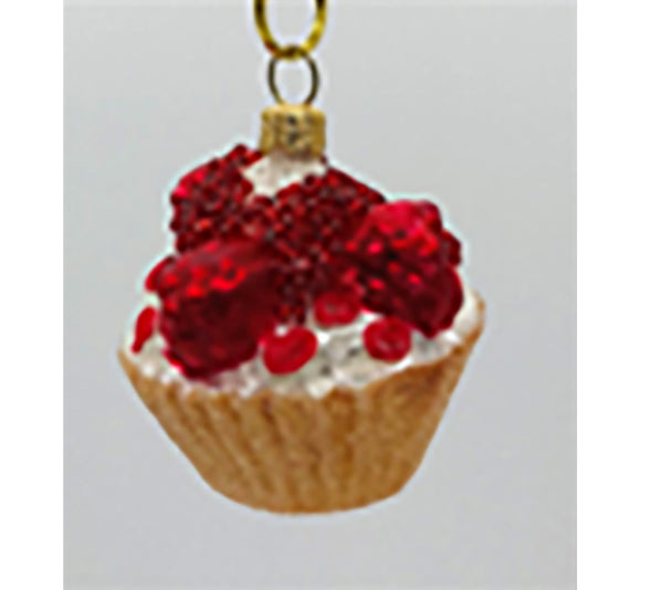 Raspberry Torte Glass Ornament