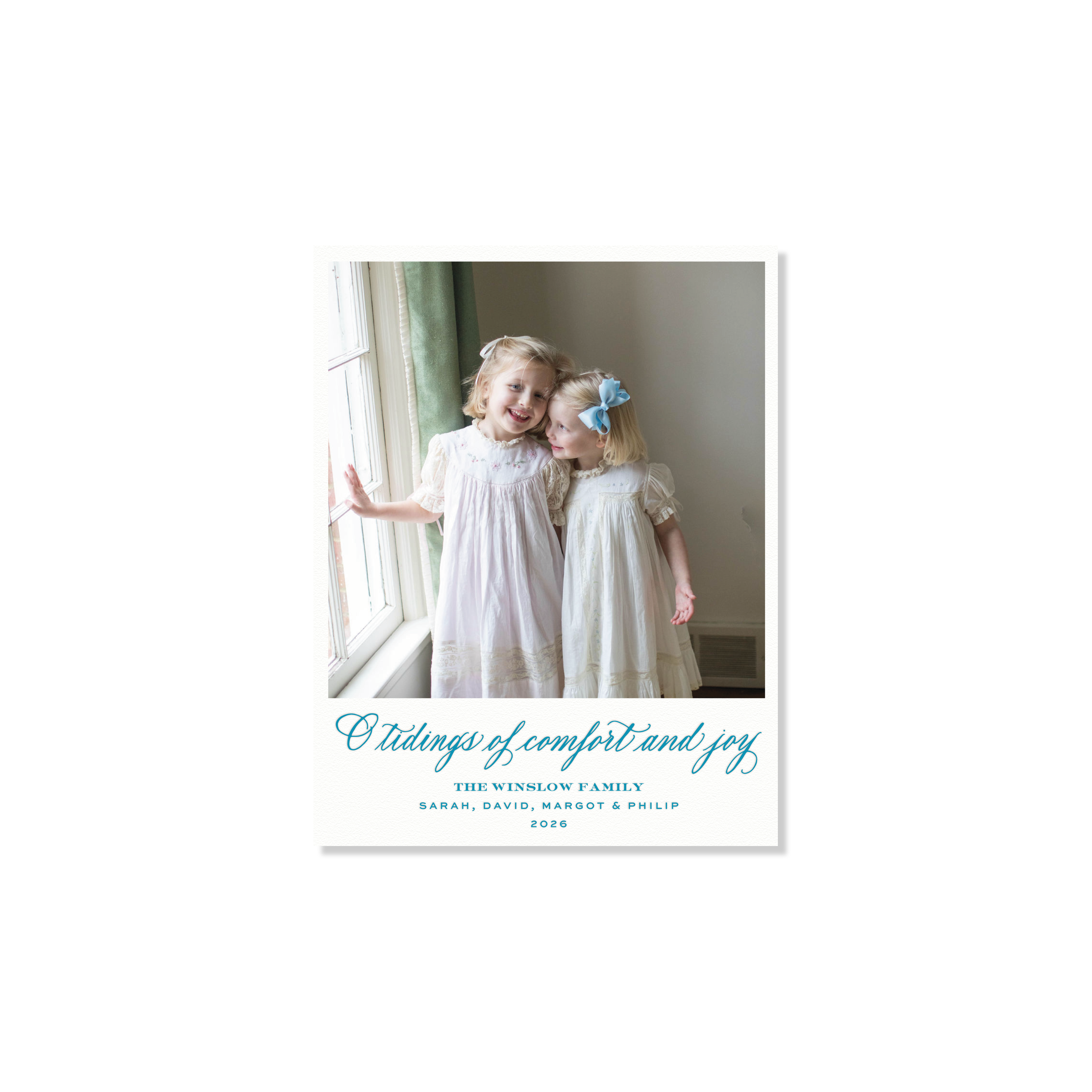 Calloway Letterpress Holiday Card, Small (White Paper)