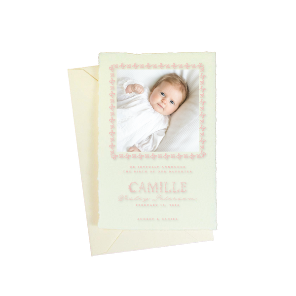 Camille Petite Engraved Birth Announcement