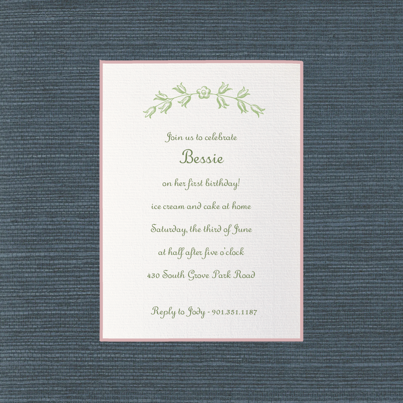 Campbell Motif Birthday Invitation