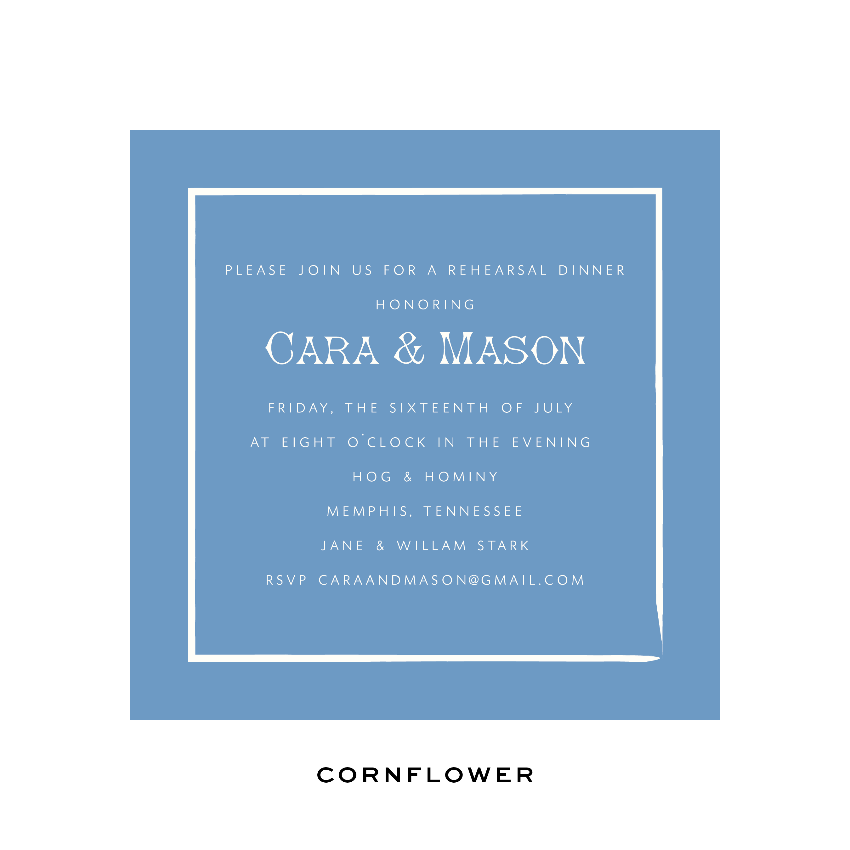 Cara Rehearsal Dinner Invitation