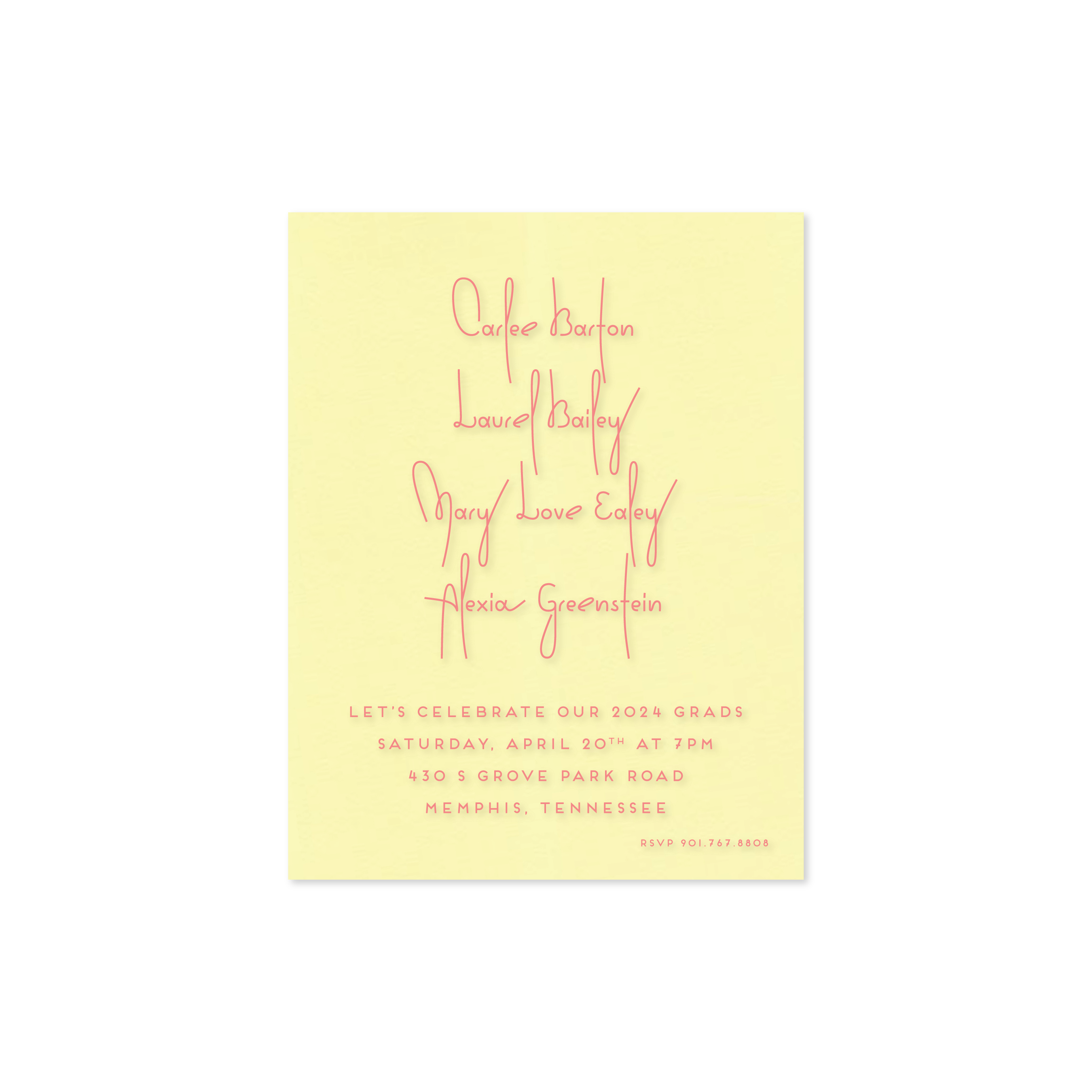 Carlee Graduation Invitation