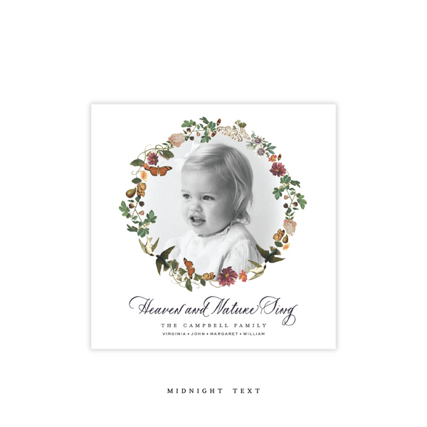 Caroline Small Square Classic Printed Holiday Card