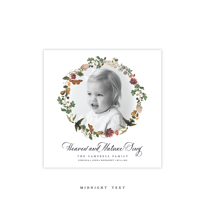 Caroline Small Square Classic Printed Holiday Card