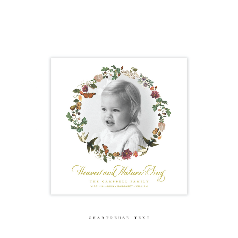 Caroline Small Square Classic Printed Holiday Card