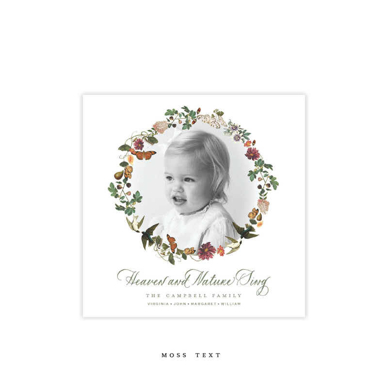 Caroline Small Square Classic Printed Holiday Card