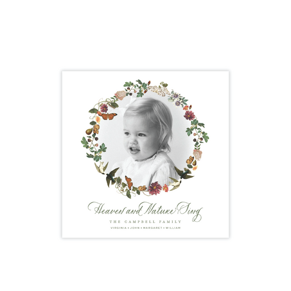 Caroline Small Square Classic Printed Holiday Card