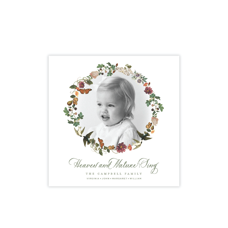 Caroline Small Square Classic Printed Holiday Card