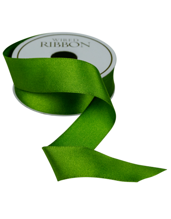 Green Satin Ribbon / Narrow