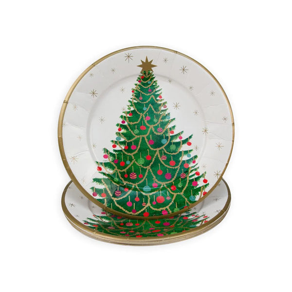 Merry and Bright Caspari Dessert Plate