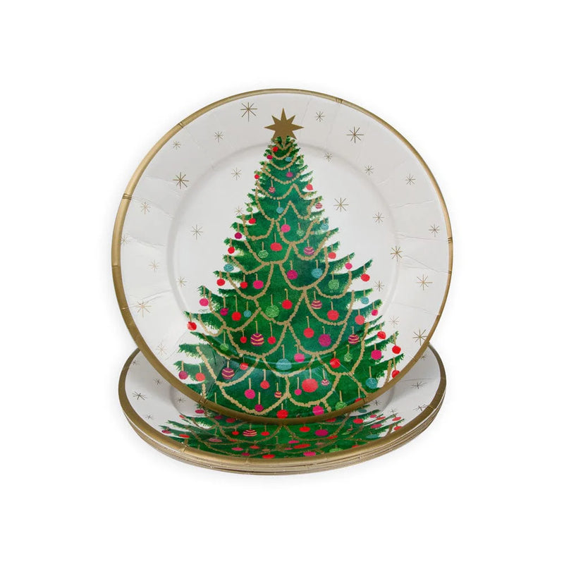 Merry and Bright Caspari Dinner Plate
