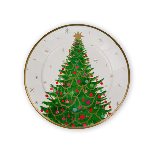 Merry and Bright Caspari Dessert Plate
