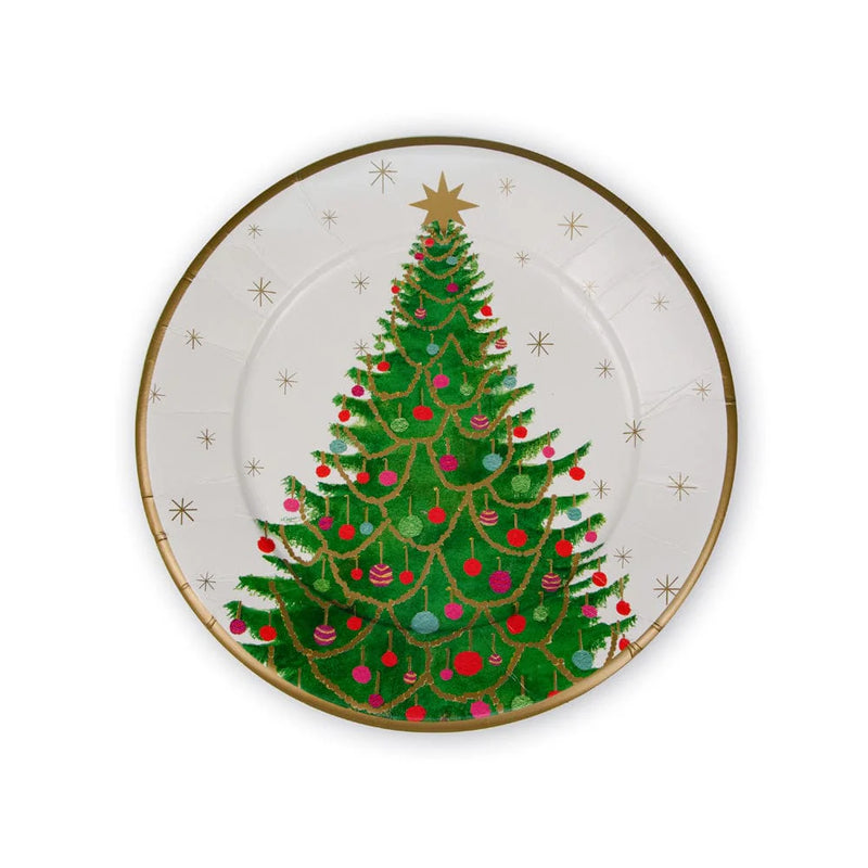 Merry and Bright Caspari Dinner Plate