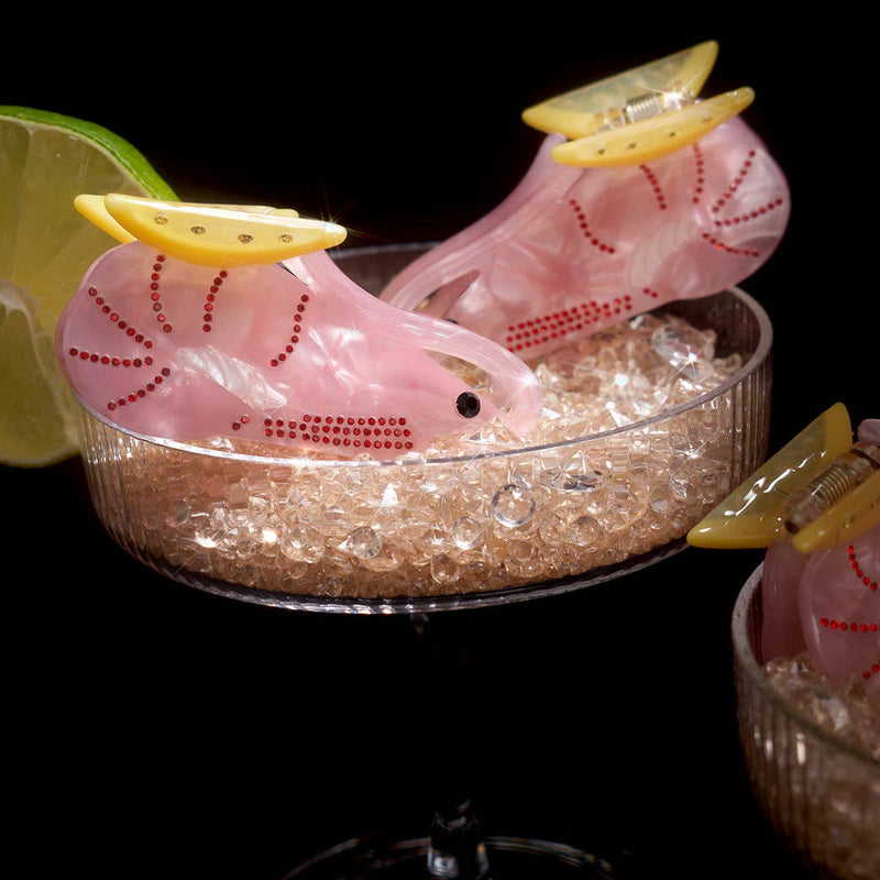 Shrimp Cocktail with Lemon Small Hair Claw Clip