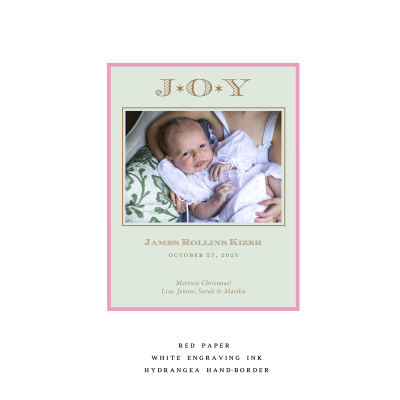 Celeste Small Pastel Luxe Birth Announcement