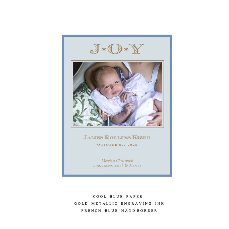 Celeste Small Pastel Luxe Birth Announcement