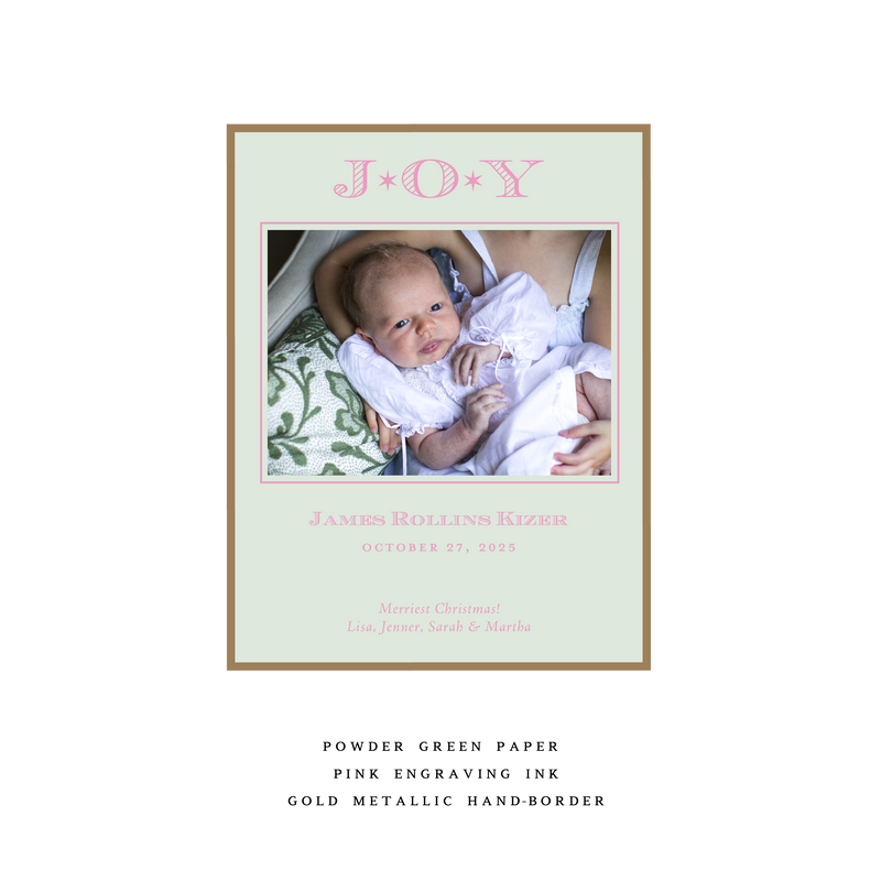 Celeste Small Pastel Luxe Birth Announcement