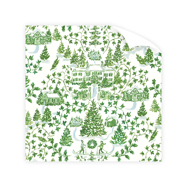 Winter Toile Wrapping Paper