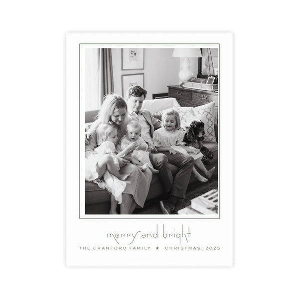 Cranford Engraved Medium Holiday Card